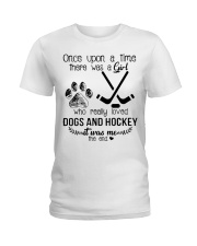 Dogs And Hockey Ladies T-Shirt thumbnail
