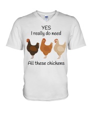 All These Chickens V-Neck T-Shirt thumbnail