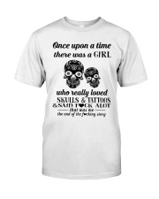 Girl Love Skulls And Tattoos Premium Fit Mens Tee thumbnail