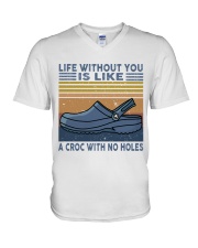 A Croc With No Holes V-Neck T-Shirt thumbnail