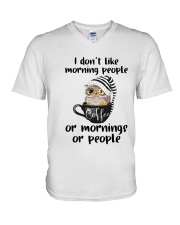 I Don't Like Morning People V-Neck T-Shirt thumbnail