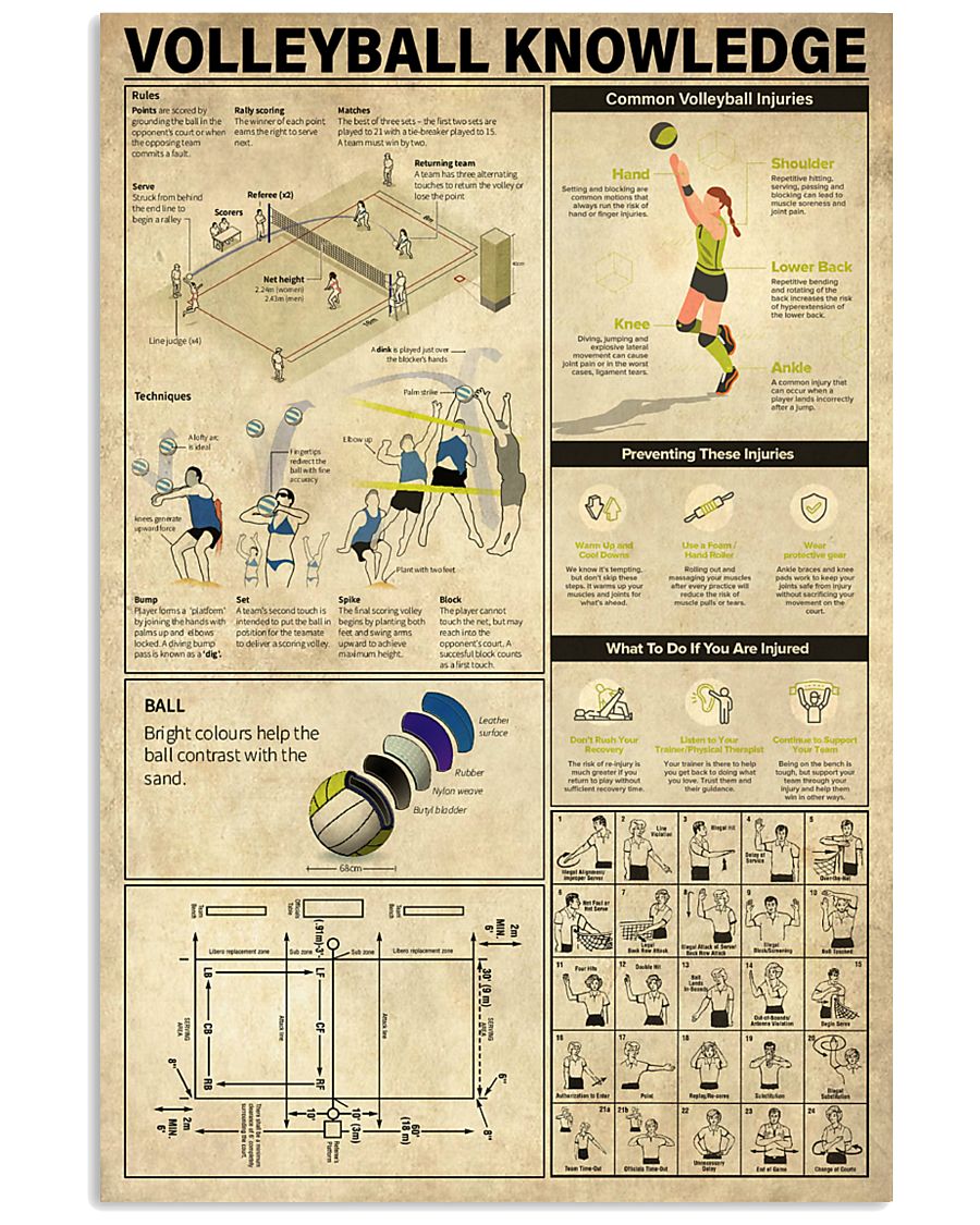 Volleyball Knowledge 11x17 Poster