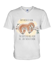 The Caffeine Will Kick V-Neck T-Shirt thumbnail