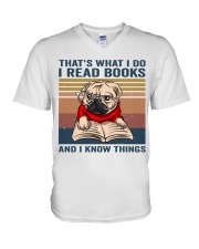 I Read Books V-Neck T-Shirt thumbnail