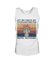 Let Me Check My Giveashitmeter Unisex Tank thumbnail