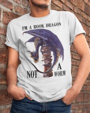 I'm A Bookd Dragon Not A Worm Classic T-Shirt apparel-classic-tshirt-lifestyle-26