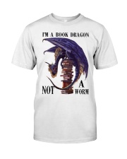 I'm A Bookd Dragon Not A Worm Premium Fit Mens Tee thumbnail