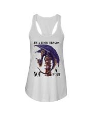 I'm A Bookd Dragon Not A Worm Ladies Flowy Tank thumbnail