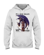 I'm A Bookd Dragon Not A Worm Hooded Sweatshirt thumbnail
