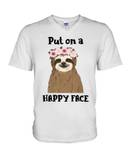 Put On A Happy Face V-Neck T-Shirt thumbnail