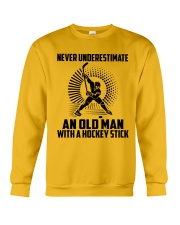 An Old Man With A Hockey Stick Crewneck Sweatshirt thumbnail