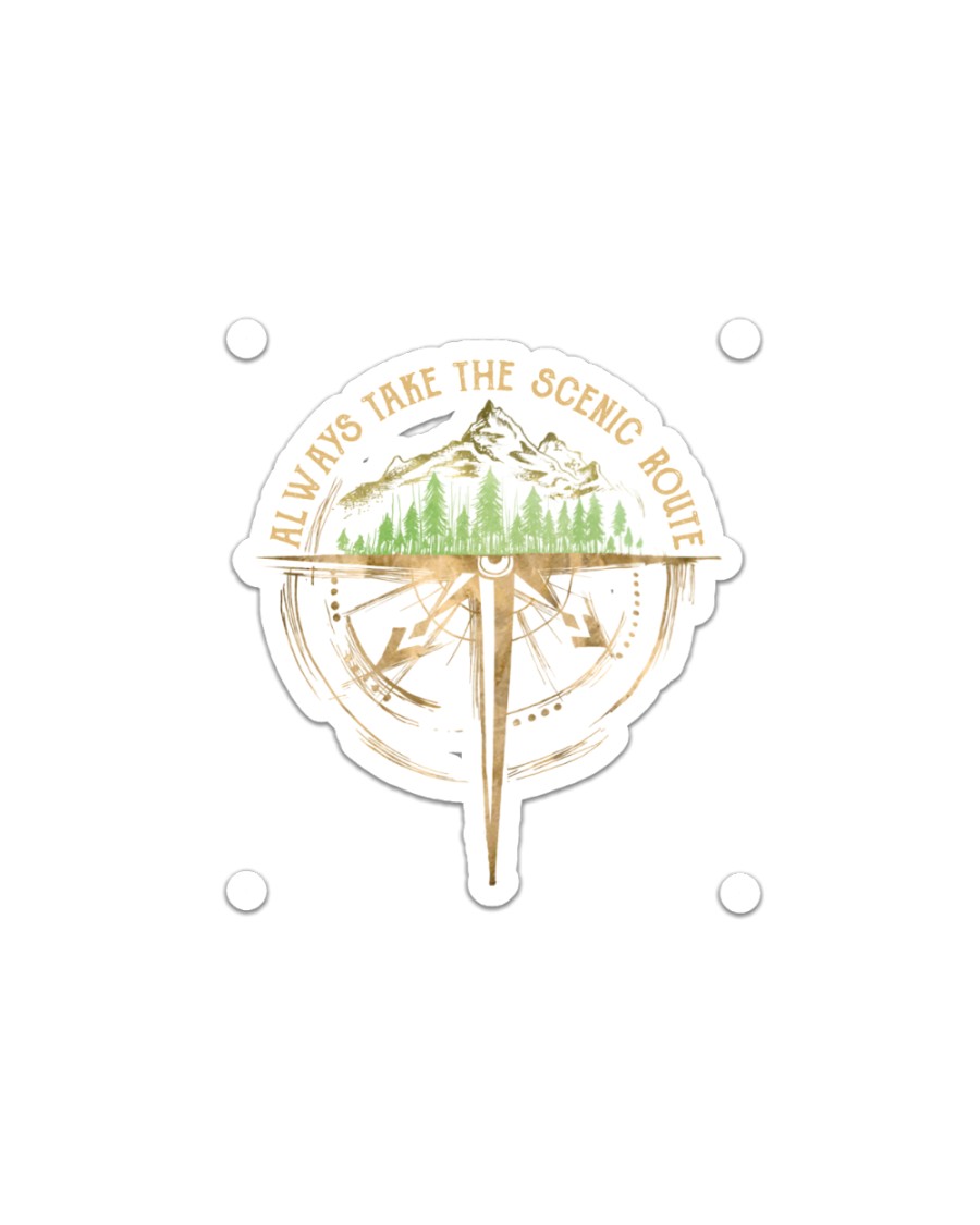 Always Take The Scenic Route Sticker - Single (Horizontal)