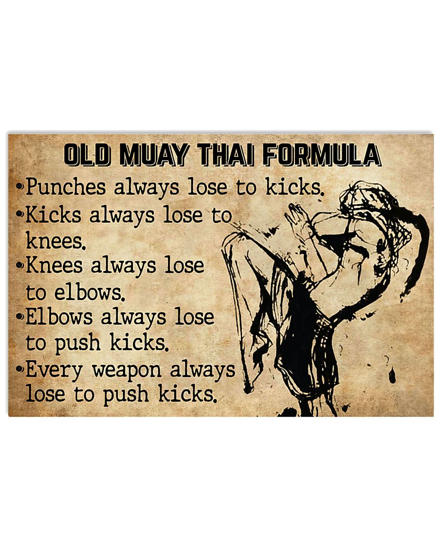 Old Muay Thai Formula 17x11 Poster