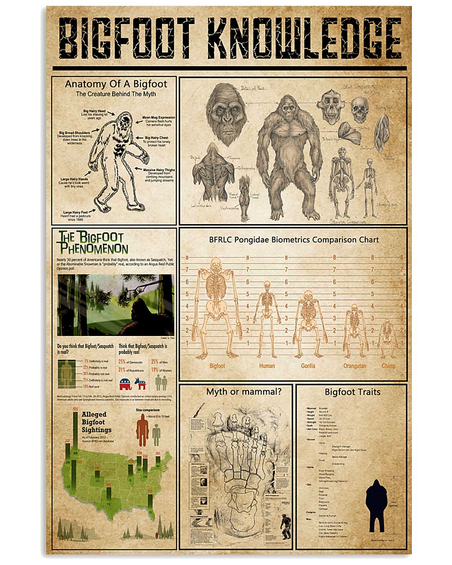 Bigfoot Knowledge 11x17 Poster