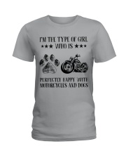 Motorcylces And Dogs Ladies T-Shirt thumbnail