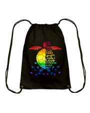 Smile Often Think Positively Drawstring Bag thumbnail