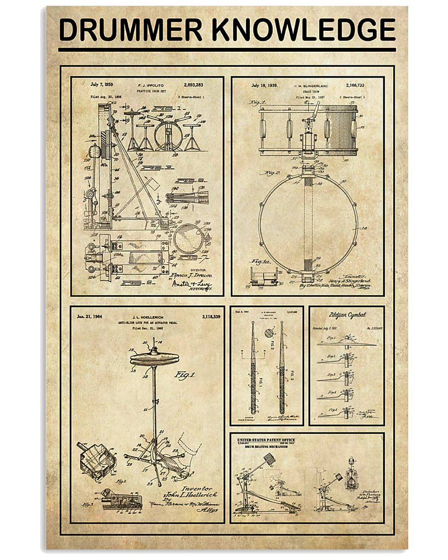 Drummer Knowledge 11x17 Poster