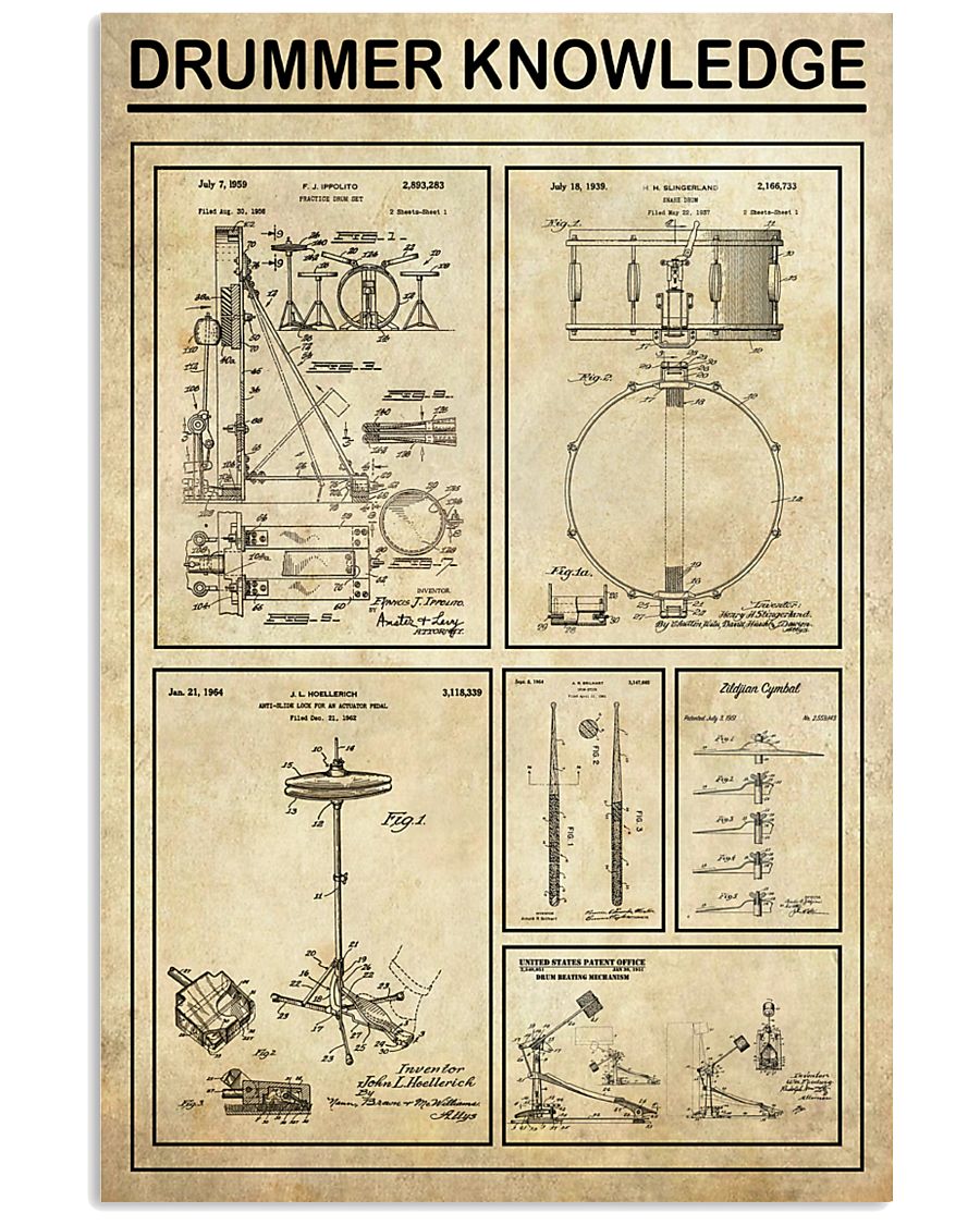 Drummer Knowledge 16x24 Poster