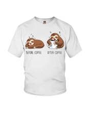 Before And After Coffee Youth T-Shirt thumbnail