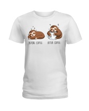 Before And After Coffee Ladies T-Shirt thumbnail