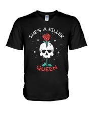 She Is A Killer Queen V-Neck T-Shirt thumbnail