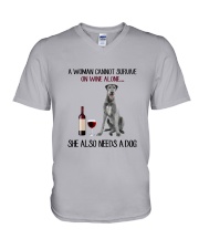 Irish Wolfhound V-Neck T-Shirt thumbnail