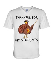 Thankful For My Students V-Neck T-Shirt thumbnail