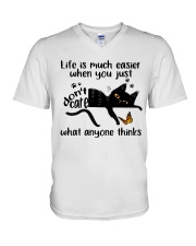 Life Is Much Easier V-Neck T-Shirt thumbnail