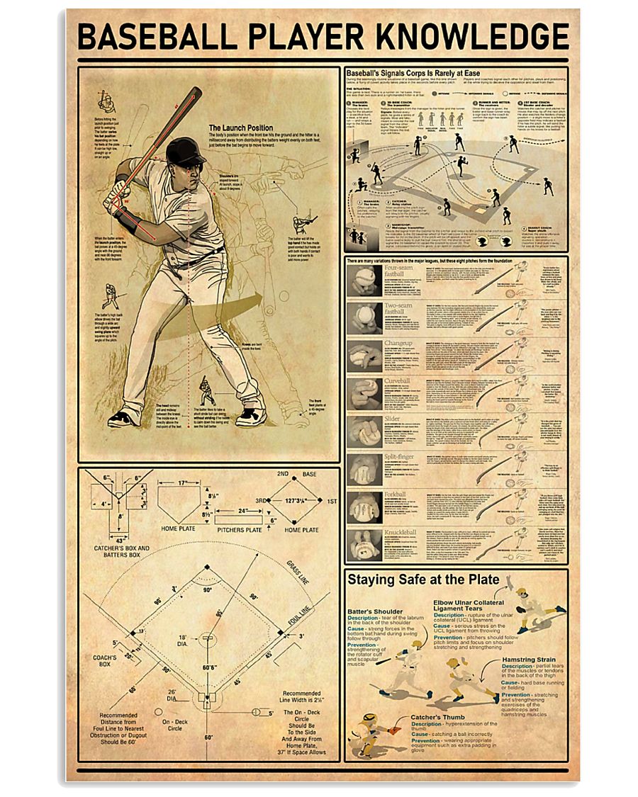 Baseball Player Knowledge 11x17 Poster