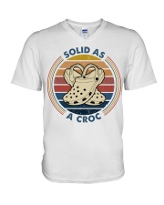 Solid As A Croc V-Neck T-Shirt thumbnail