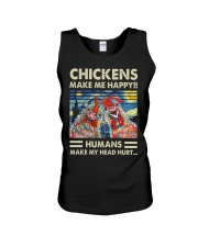 Chickens Make Me Happy Unisex Tank thumbnail