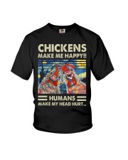 Chickens Make Me Happy Youth T-Shirt thumbnail