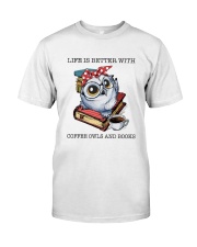 Coffee Owls And Books Classic T-Shirt front