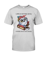 Coffee Owls And Books Premium Fit Mens Tee thumbnail