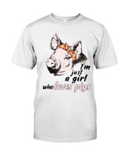 Just A Girl Who Loves Pigs Premium Fit Mens Tee thumbnail