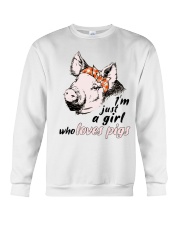 Just A Girl Who Loves Pigs Crewneck Sweatshirt thumbnail