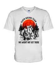 Sloth Hiking Team V-Neck T-Shirt thumbnail