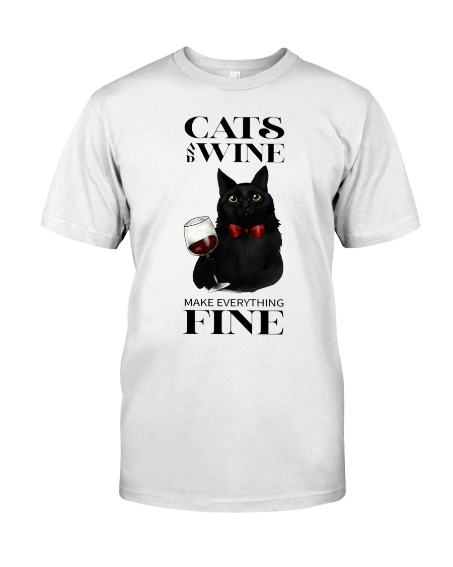 Cats And Wine Classic T-Shirt