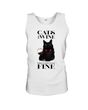 Cats And Wine Unisex Tank thumbnail