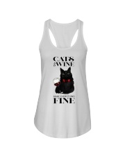 Cats And Wine Ladies Flowy Tank thumbnail