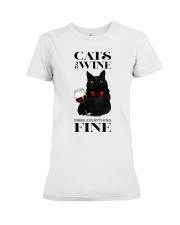 Cats And Wine Premium Fit Ladies Tee thumbnail