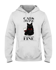 Cats And Wine Hooded Sweatshirt thumbnail