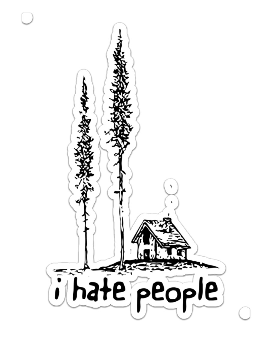 I Hate People Sticker - Single (Vertical)