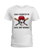 Dogs And Baseball Ladies T-Shirt thumbnail