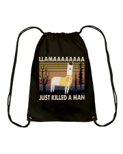 Llama Just Killed A Man Drawstring Bag thumbnail
