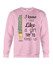 I Read Like A Girl Crewneck Sweatshirt thumbnail