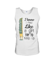 I Read Like A Girl Unisex Tank thumbnail