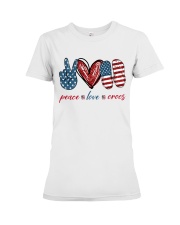 Peace Love Crocs Premium Fit Ladies Tee thumbnail