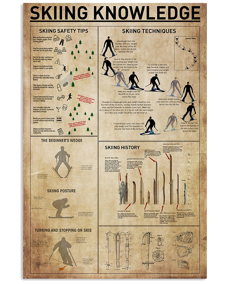 Skiing Knowledge 11x17 Poster