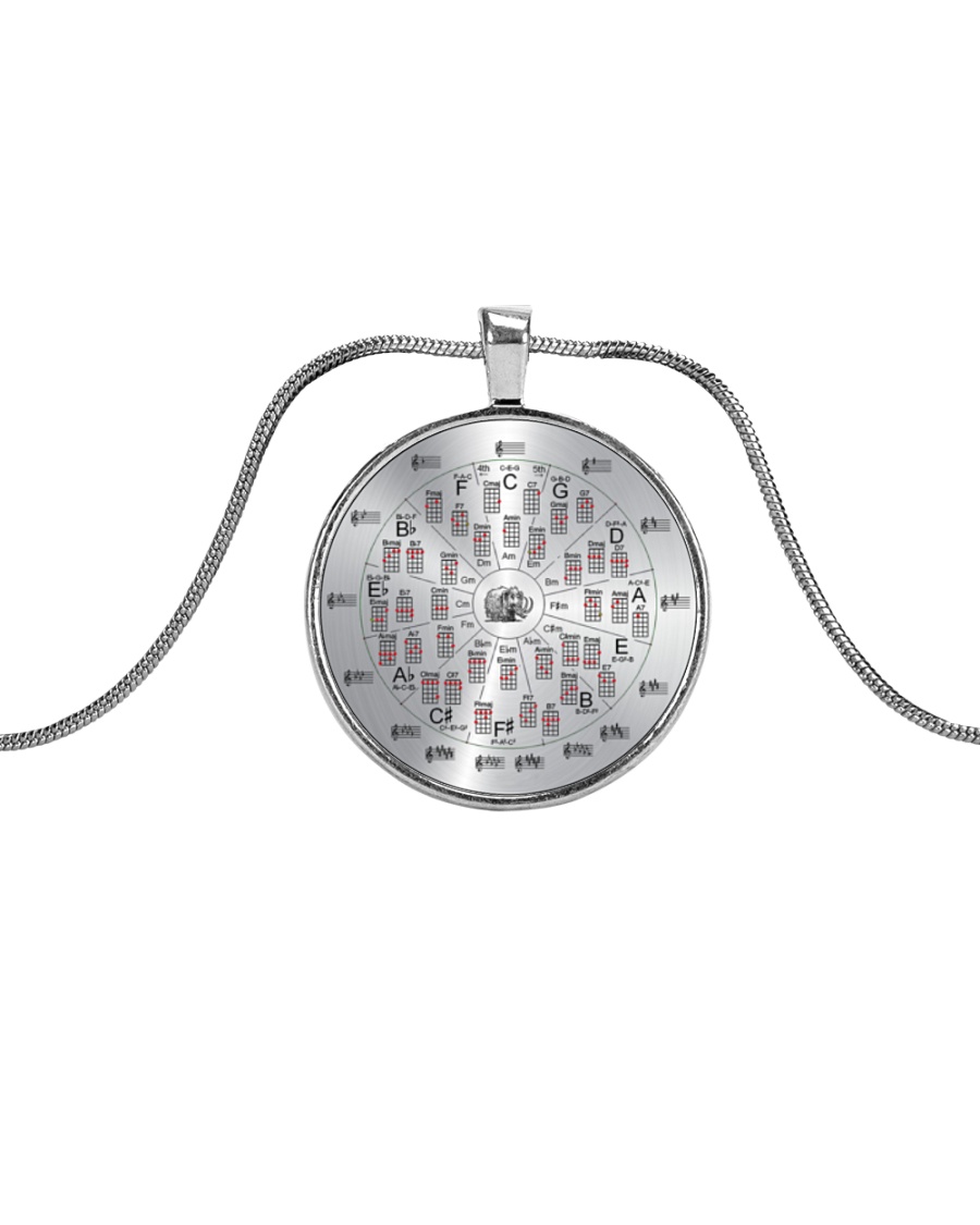 Love Guitar Metallic Circle Necklace